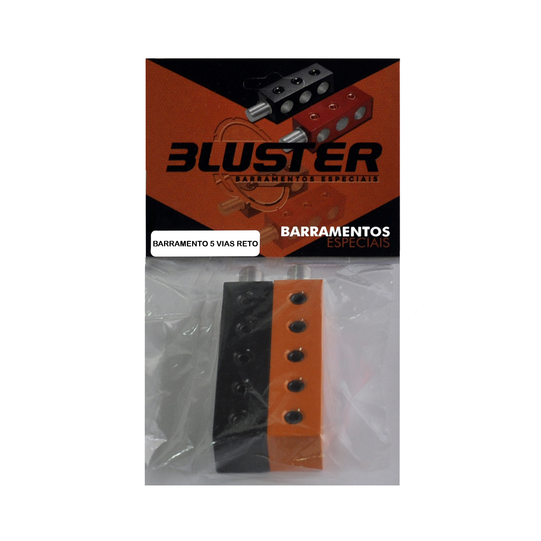 Barramento Adaptador Bluster Reto 5Vias Vista Frontal