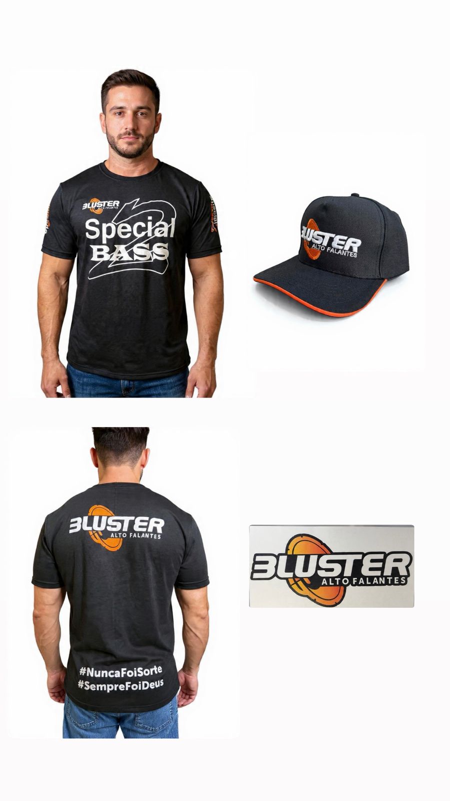 KIT CAMISETA PRETA-BONÉ PRETO-COPO-ADESIVO